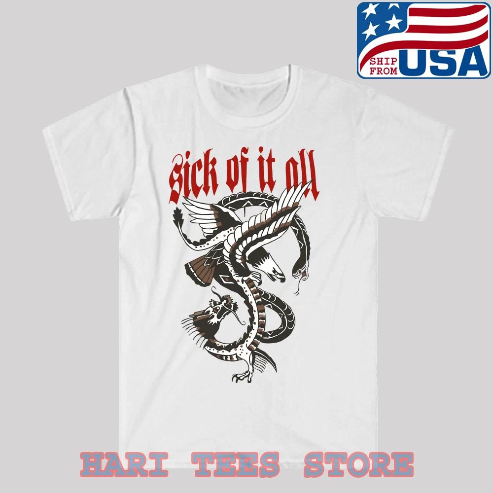 Sick Of It All Dragon Eagle Men s White Size S to 3XL XL