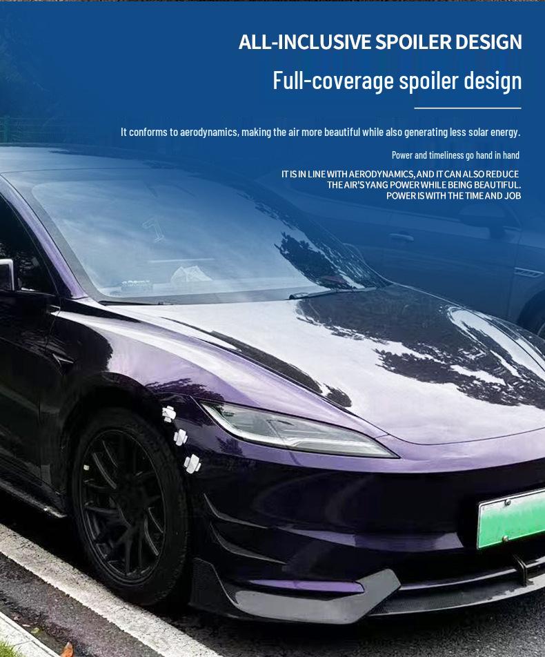 2024-2025 Tesla Model 3 Carbon Fiber Front Bumper Wind Deflector