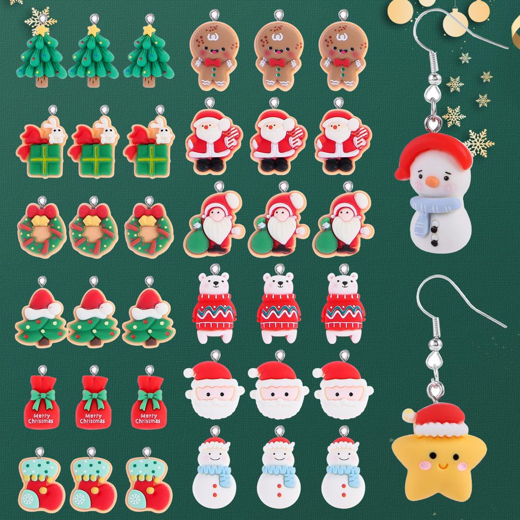 Mini random creative Christmas resin pendant, fun DIY clothing, shoe decoration, Christmas atmosphere accessories