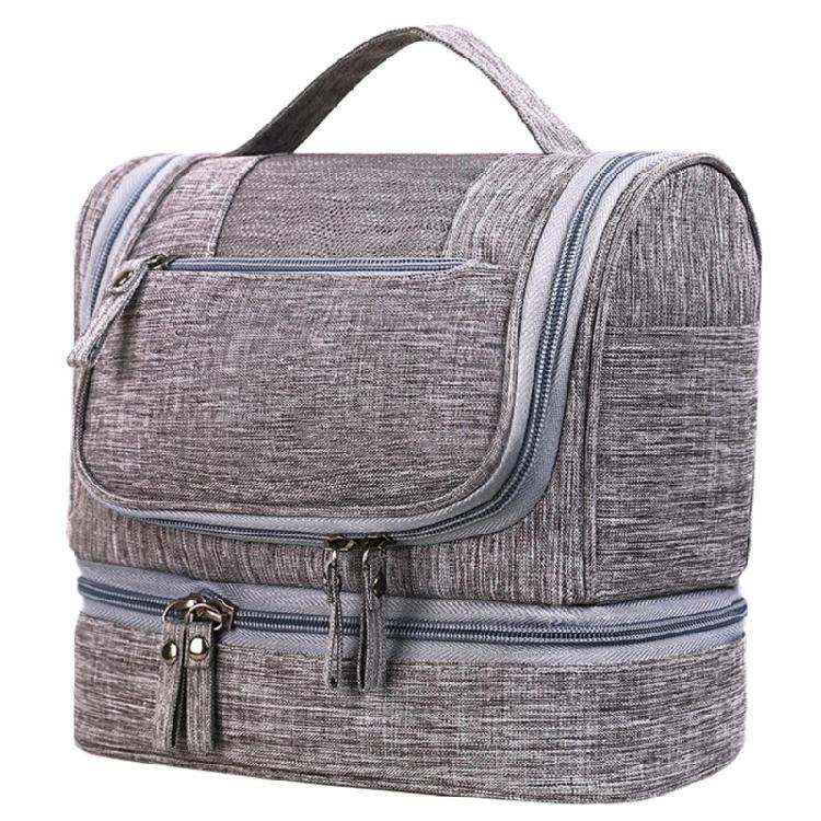 

Practical Waterproof Cosmetic Multi layer Storage Gym Wash Bag Beauty Items Bag сірий