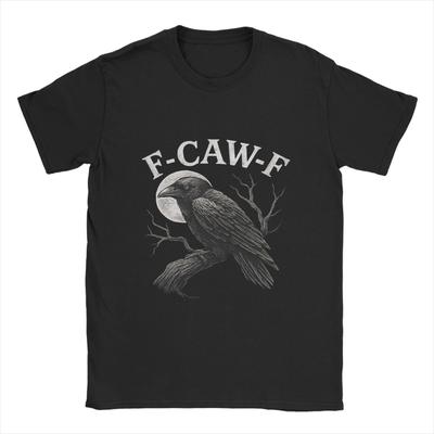 Men Funny F Caw F Chicken T Shirt Pure Cotton Clothing Unique Short Sleeve Crew Neck Tee Shirt Big Size T-Shirt