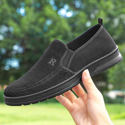 Shoes Men'S Autumn One-Pedal Old Beijing Cloth Shoes Men'S Shoes Mesh Breathable Middle-Aged And Elderly Father Shoes