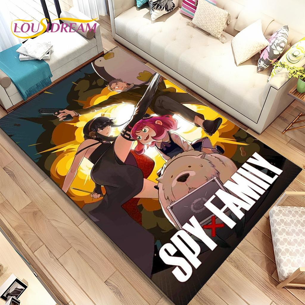 Japan Anime SPY×FAMILY Cartoon  Area Rug Large,Carpet Rug for Living Room Bedroom Sofa Doormat Decoration,kid Non-slip Floor Mat