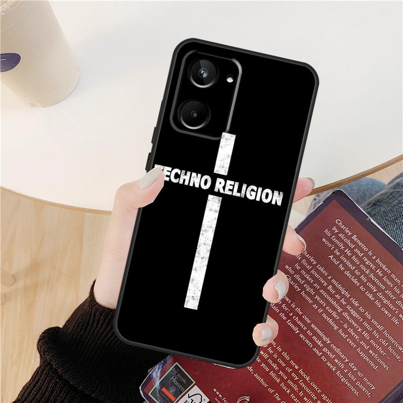 Techno Music Case For Realme C61 C67 C53 C55 C75 C51 C21Y C25S GT 6 6T 5 GT7 Pro 10 11 12 13 14 Pro Plus