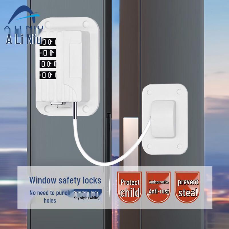 Ali Niu AQJ138 No-Drill 4-Wheel Password Security Lock