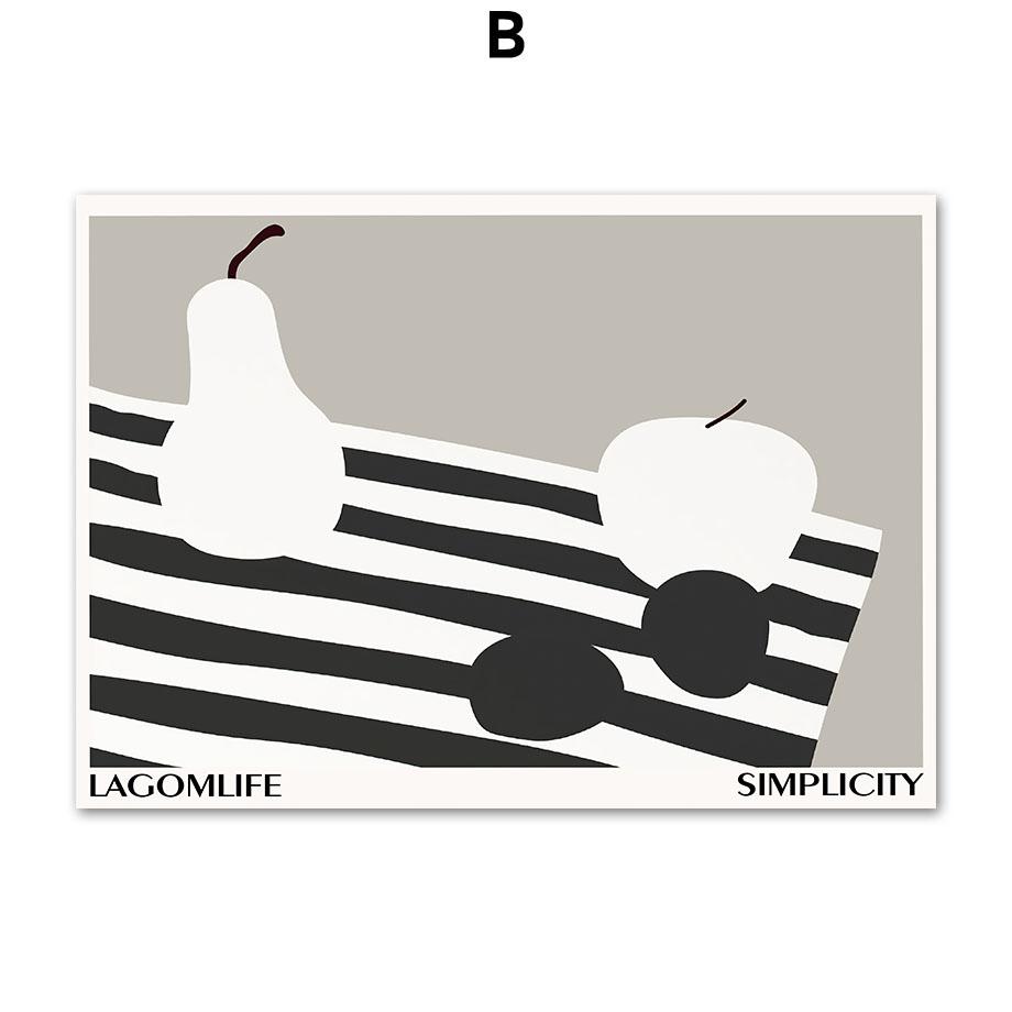 Abstract Fashion Girl Fruits Flower Line Picasso Posters And Prints Wall Art Canvas Painting For Living Room Decorative Pictures