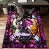 1PC Custom Name Glass Dragon Fantasy Theme Floor Mat Ideal for Living Room, Game Rooms, Office, Bedroom, Floor Mat Playful Design