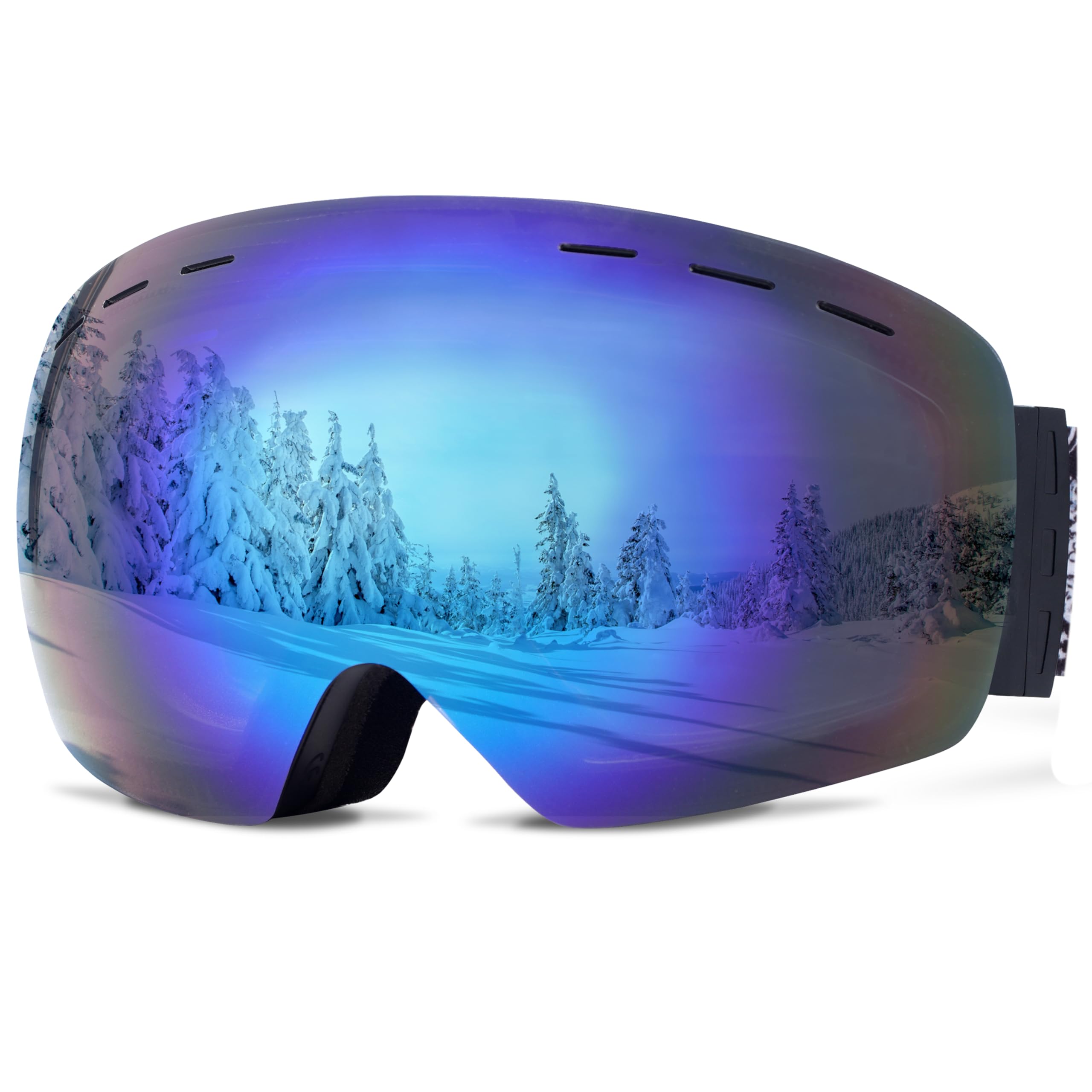 

Berikin Лыжный Бейсбол Красные Легкие Очки УФ Ударопрочные Альпинистские Очки, Линза с широким углом обзора 180°, Зеркальные, Водоотталкивающие, Защита от запотевания, Линза,