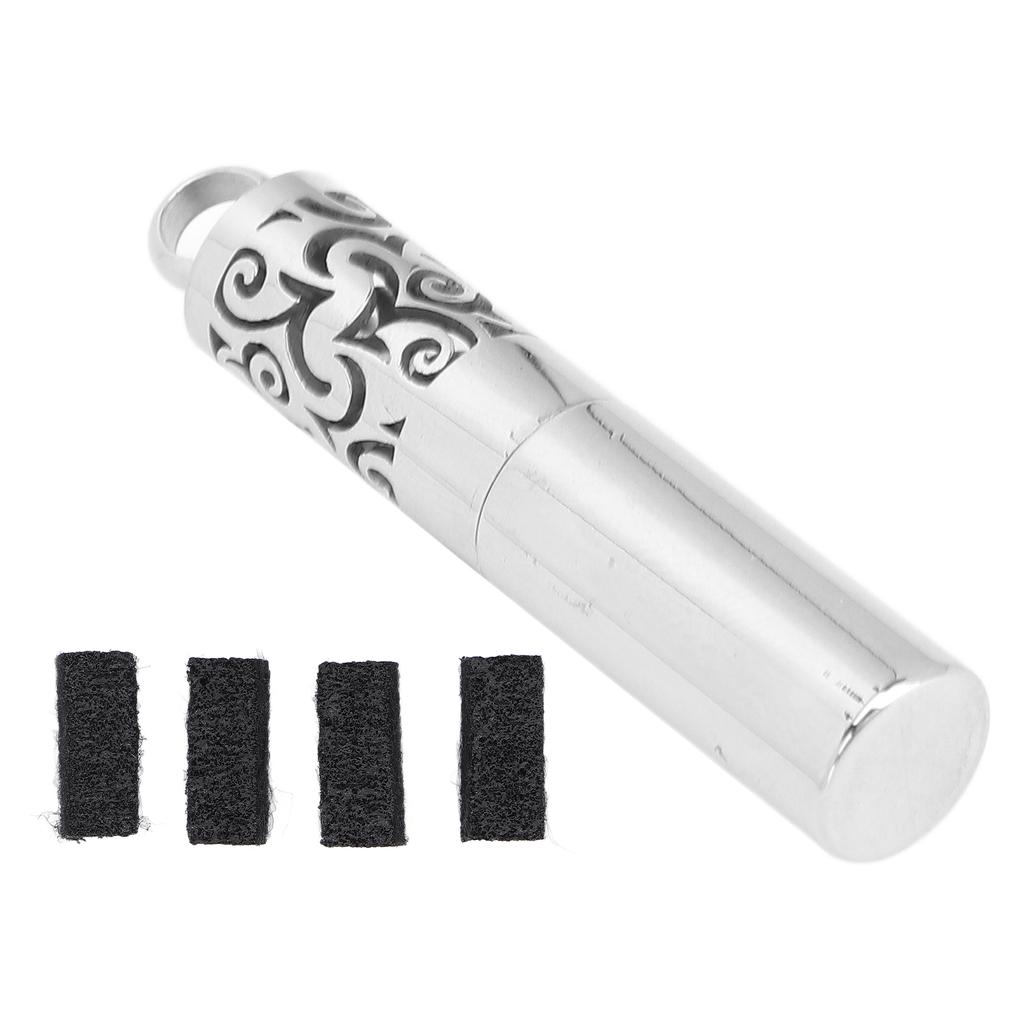 Essential Oil Diffuser Pendant Stainless Steel Hollow Cylinder Aromatherapy Container