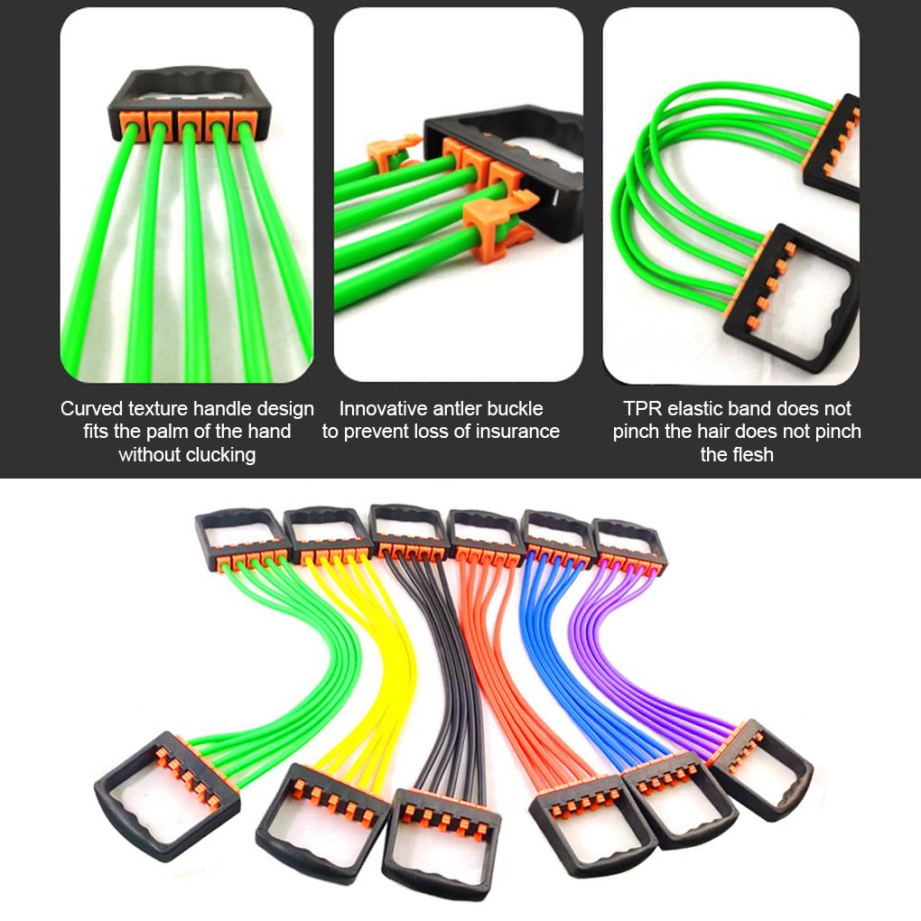 Posilovač hrudníku Pružný expandér Svalový tahák Vícebarevné provedení Kompaktní velikost Dlouhotrvající pružnost Pomocné otvory