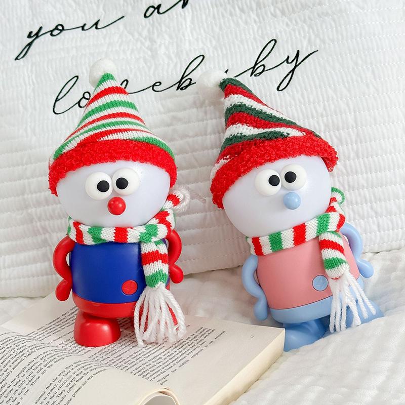 Christmas Snowman Led Night Light Usb Charge Three Light Adjust Desk Decorative For Girl Boy Christmas Gift Bedroom Night Lamp