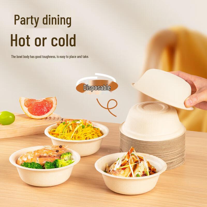 temeiju Biologisch abbaubare Einwegschüsseln aus Zuckerrohrzellstoff