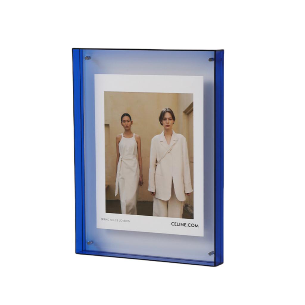Cornice per Foto Acrilica Plastica Rettangolare Vuota Porta Cornice per Foto Custodia a Due Lati Trasparente Struttura per Disegno Decorazioni per la Casa