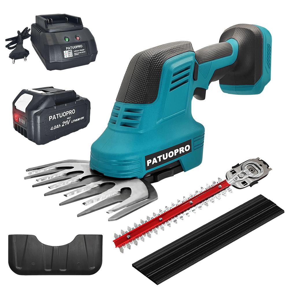 2 IN 1 Cordless Electric Hedge Trimmer Shears 21v Rechargeable Handheld Grass Cutter Garden Hedge Trimmer Fit Makita 18V Battery