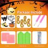 Jetec 20 Stück Halloween Diamond Painting Anhänger 5d DIY Diamond Painting Set Totenkopf Geist Kürbis Fledermaus Anhänger Hängende Ornamente für DIY Basteln Halloween Party