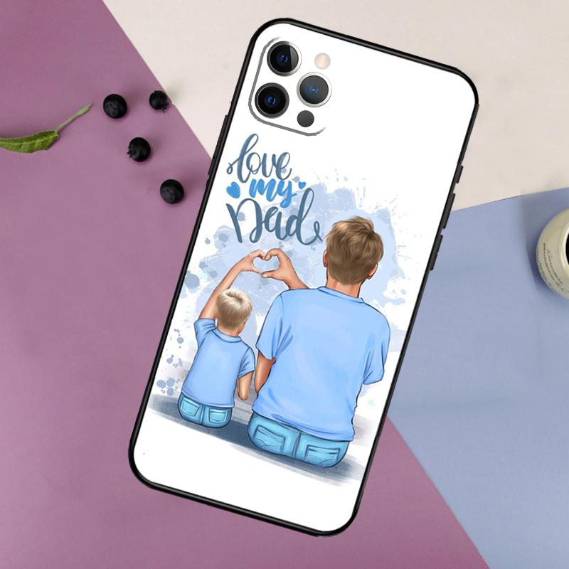Baby Mom Daughter Girl Son Dad Phone Case For iPhone 16 15 14 13 12 11 17 Pro Max 13 mini 16 Plus 16e 17 Air Bumper Cover