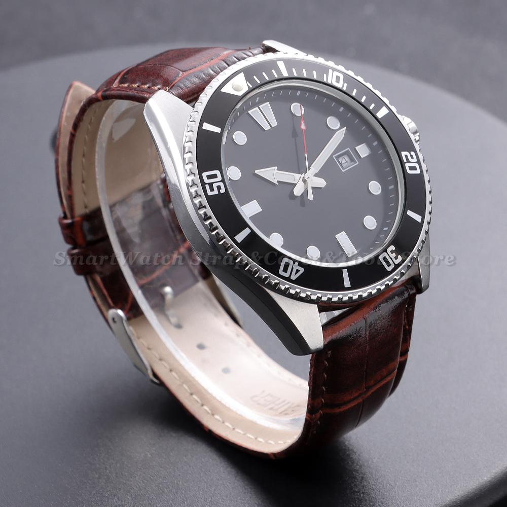 12/14/16/18/20/22/24mm Calfskin Leather Watch Straps Black Brown Soft Watchband for Women Men Business Pin Clasp Wristwatch Band