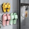 2/4pcs Slipper Hooks Bathroom Wall Mounted Punch-Free Slipper Racks Self-Adhesive Storage Rack Organizer Slipper Shoes Storage