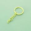 10 Pieces Colorful Metal Keychain Rings with Chains and Clasps for Keys Fashionable Key Holders Jewelry Accessories
