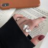 Personalized Skirt, Irregular Ring, Female Fashion, Versatile Temperament S925 Silver Plated Open Ring, Index Finger Ring