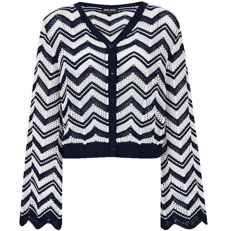 VEROMODA Women's V-Neck Cutout Knit Short Top