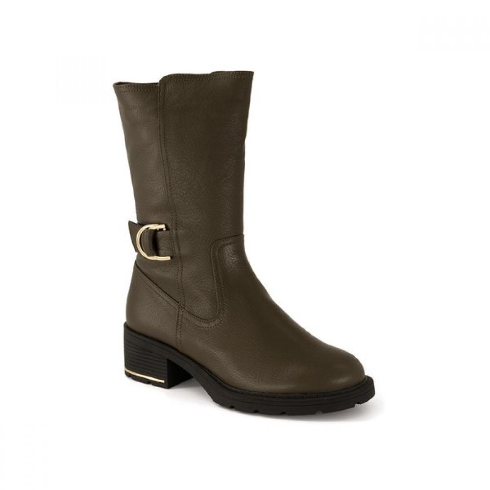 DakS Women S Half bootS Comfort 5cm Dlh302ga63 225/Khaki (GA63)