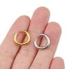 10 Piezas Pendientes de Aro de Acero Inoxidable Interior 8 mm 12 mm 18 mm Pendientes para Mujer Hombre Punk Hiphop Bisutería Regalos Joyería Accesorios para Piercing