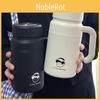 Modern Minimalist Ceramic Insulated Mug With Handle For Travel And Office Use