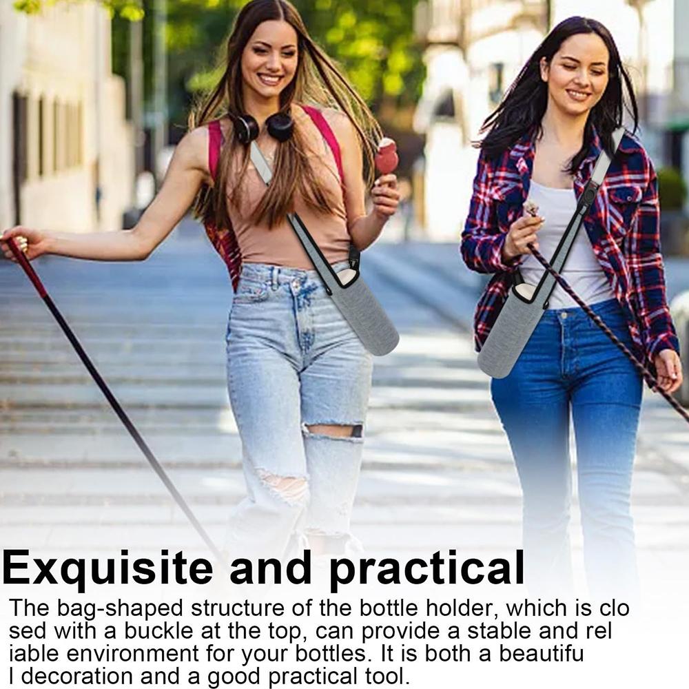 2Pcs Bottle Bag for Thermos Cups with Adjustable Shoulder Straps