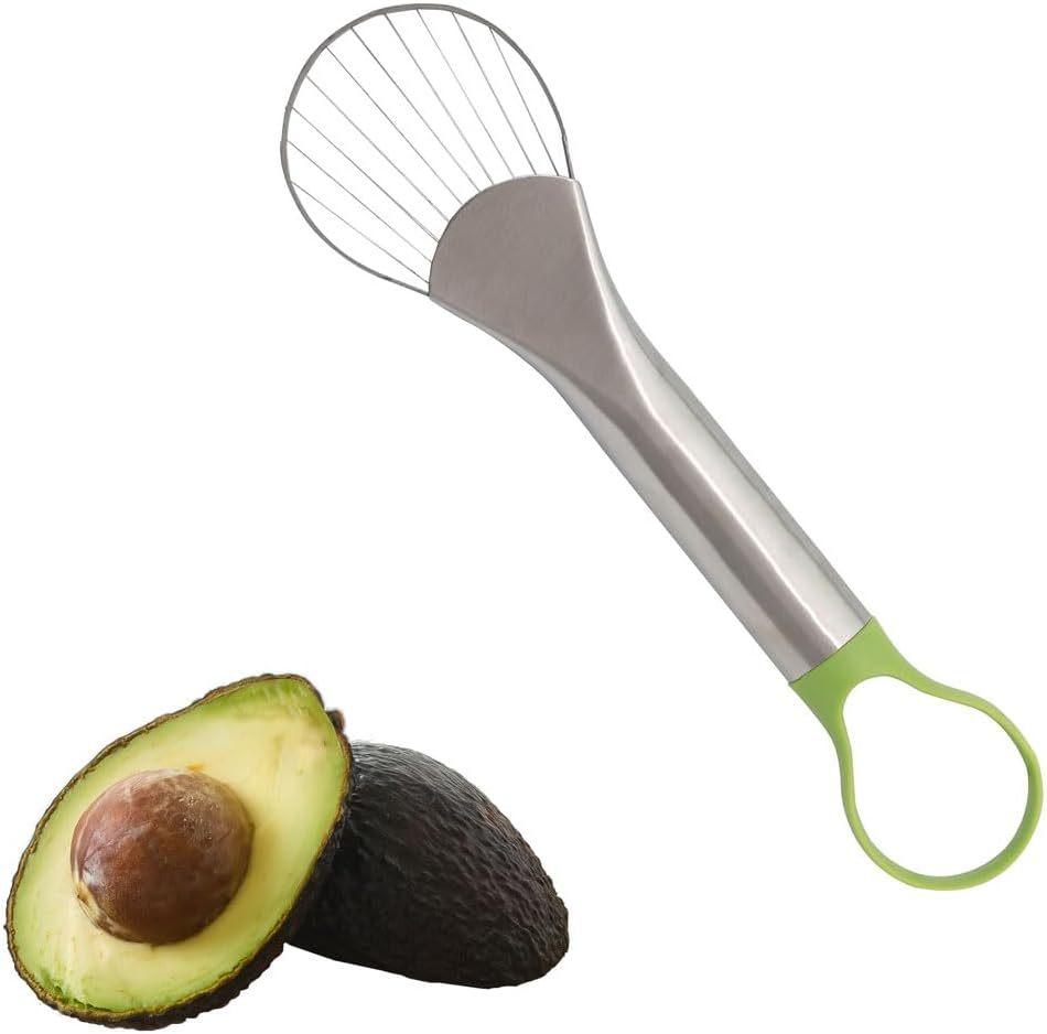 Premium Stainless Steel Avocado Tool Slicer Peeler Corer for Quick Safe Cutting Thin Uniform Slices Gadget Rust Proof No Mess