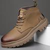 Autumn and winter Martin boots men's leather casual tooling boots men's fashion versatile short boots platform leather boots tide