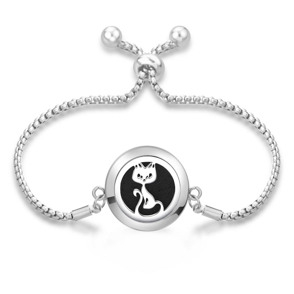 Women's Openable Titanium Steel Essential Oil Diffuser Bracelet