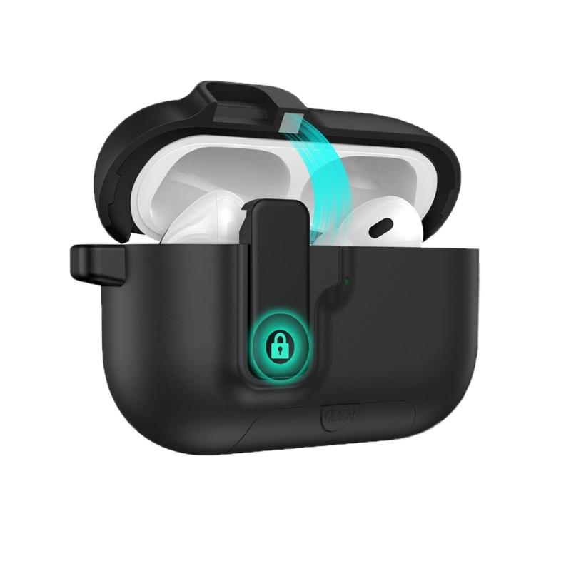 Shockproof Protective Case Phone Stand Case Magnetic Auto Lock TPU Shockproof Protective Sleeve for Wireless Earbuds