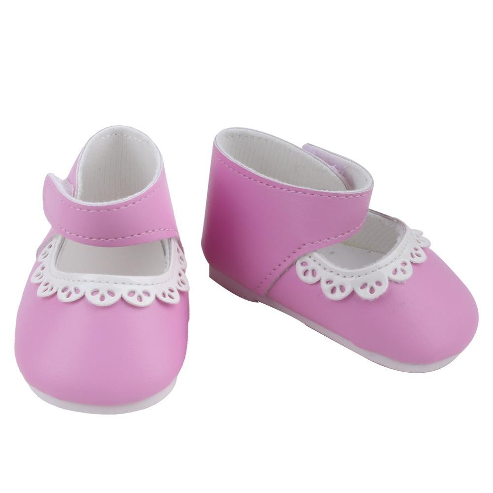 Pu Leather Doll Shoes 8cm Size Mini Gossip Shoes Baby Shoes Reborn Doll Shoes  Girl Dolls