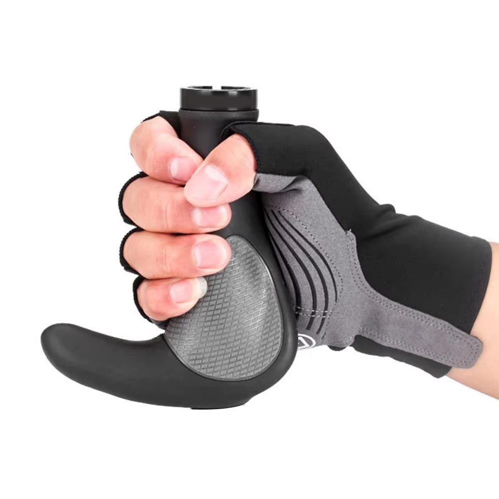 Bicycle Grip Lock Anti-slip Mountain Bike Rubber Horn Hand Grip Vice-handle Riding Equipment