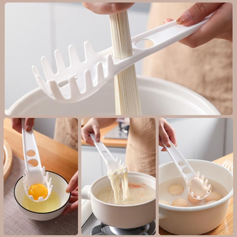 Noodle Spaghetti-Ladle Slot Spoon Food Grade Plastic Colander Kitchen Gadget Gift for Cooking Lover Easy Use Clean Tool