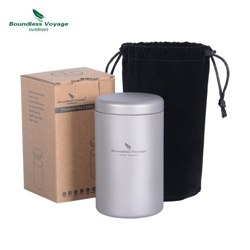 Portable Titanium Tea Canister Puer Loose Leaf Storage Mini Travel Box 35ml 80ml 120ml 200ml