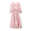 Elegant Floral Silk Summer Dress for Middle-Aged Women - 2026 Beach Vacation Style