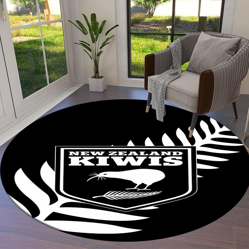 New Zealand Kiwis Round Area Rug,Carpet Rug for Living Room Bedroom Sofa Playroom Decor,Non-slip Floor Mat