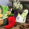 Cute Plush Vegettable Keychains Kawaii Design  Pepper Garlic Green Onion Shape Keychain Charm Backpack Accessories Toy Gifts