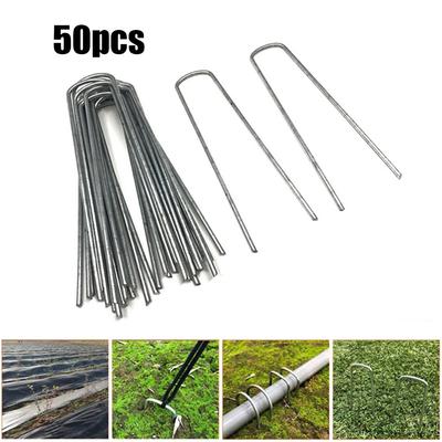 50 szt. Ocynkowane Metalowe Gruntowe Szpilki U Namiot Gazebo Camping Plandeka Haki