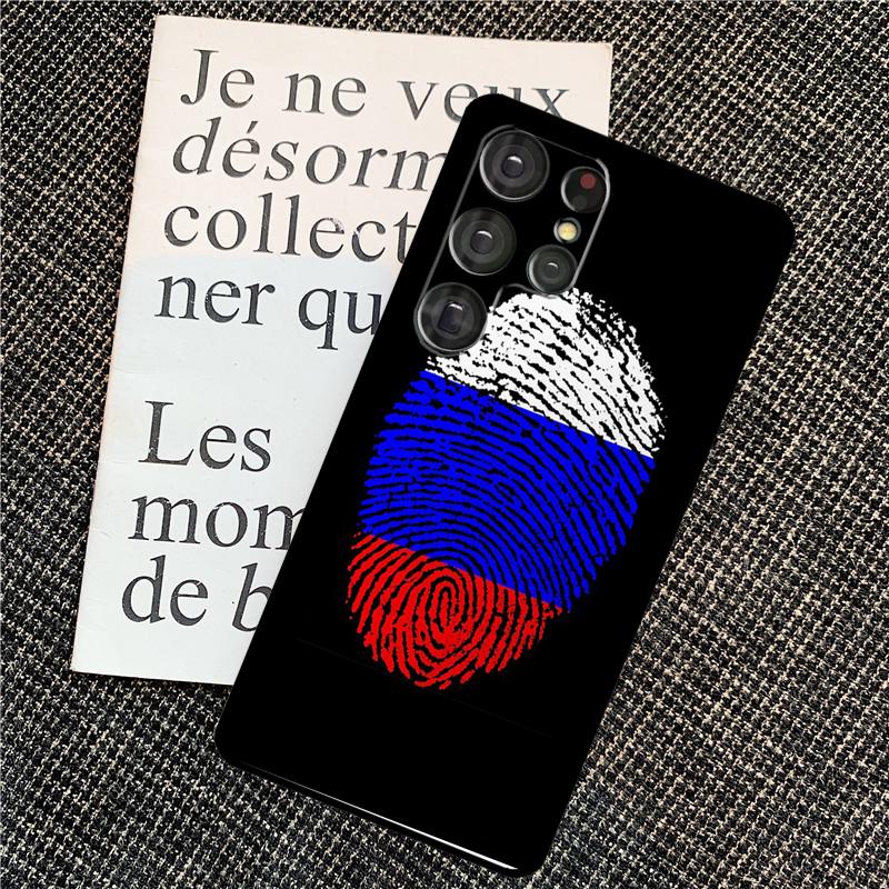 Russian Flag Case For Samsung Galaxy S25 Ultra S20 S21 S22 S23 S24 Ultra S9 S10 Plus S24 FE Back Cover