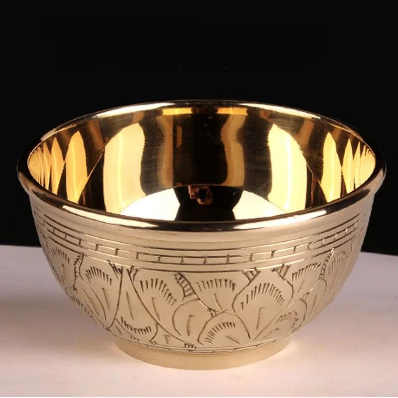 Creative Mini Beverage Wine Cup Retro Brass Chalice Cup Wine Goblet European Style Metal Liquor Tumbler Home Bar Kung Fu Tea Cup