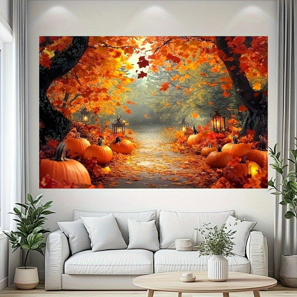1pc2D flat banner background cloth, Halloween pumpkin, suitable for garden decoration, no power supply required——wzy