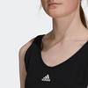 Adidas Logo Printed Striped Sports Tank Top Women Tops Black GS1343