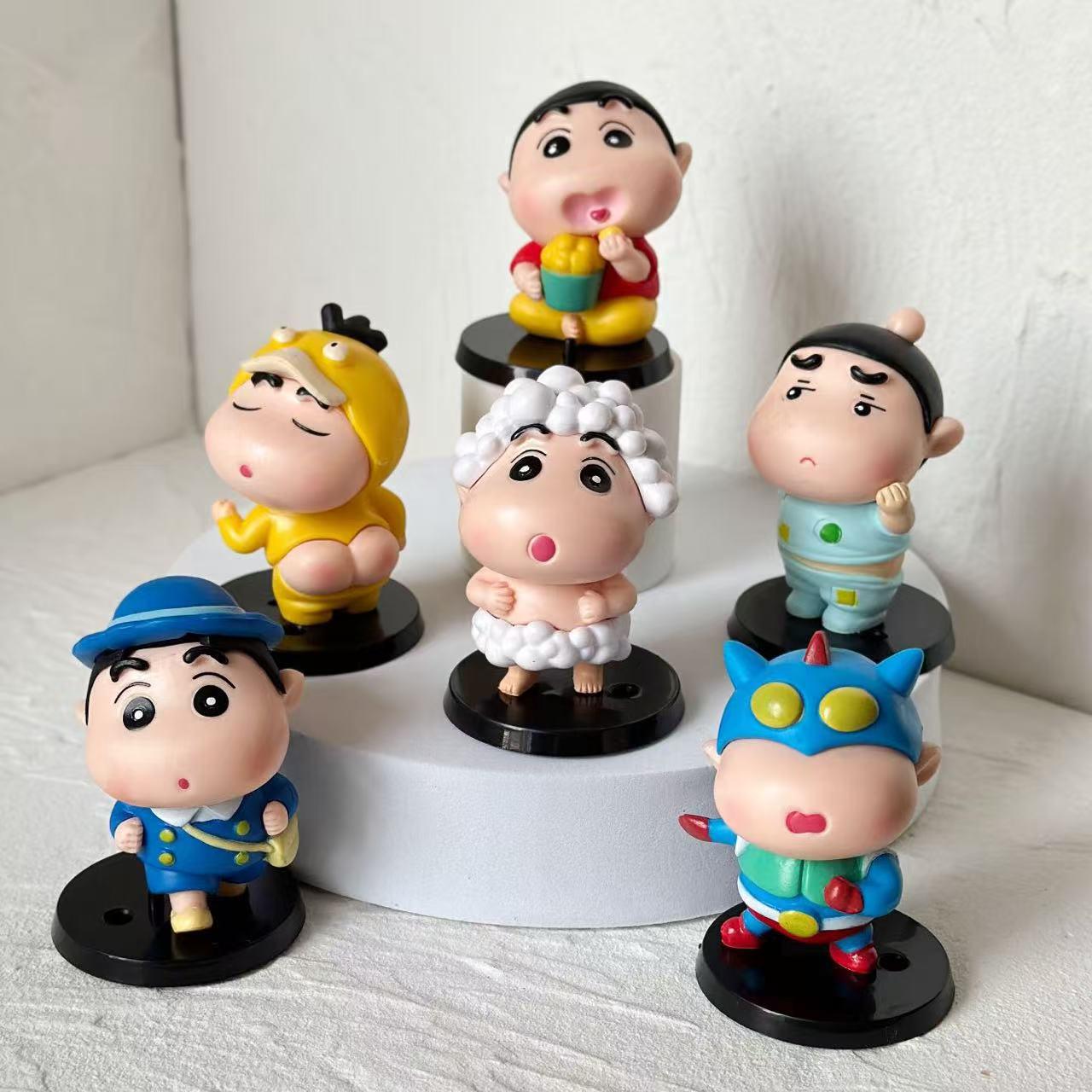 

Shin-chan Fun Daily Life Figurine: Cute Hand-Painted Desk Ornament & Student Gift