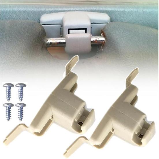 [Replacement] 2pcs Sun Visor Clip Clips Holder Brackets Mount Sun Visor Clip for BMW 3 5 7 Series E46 E38 E39 E53 X5 Replace Car Accessories