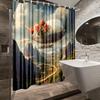 1 Piece Vintage Hot Air Balloon Shower Curtain With Beautiful Floral Design Bathroom Decorative Durable Shower Curtain