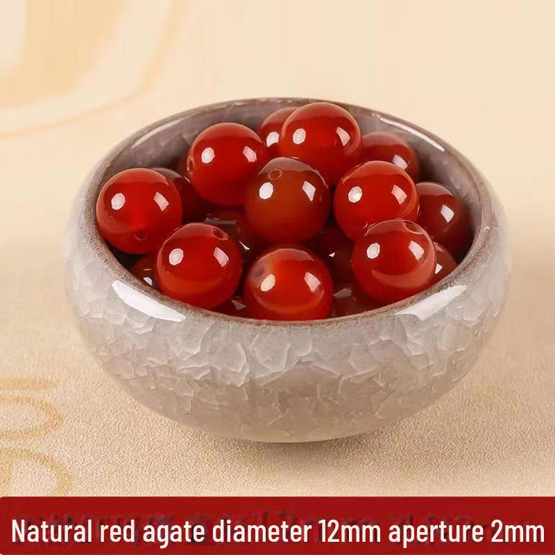 

Бусины из натурального красного агата: Бусины с большими отверстиями для браслетов, ожерелий и ювелирных аксессуаров своими руками