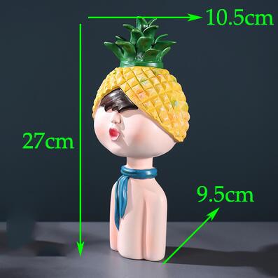 Nordic Flower Head Character Resin Adornments Home Livingroom Desktop Figurines Crafts Office Coffee Table Ornaments Decoration